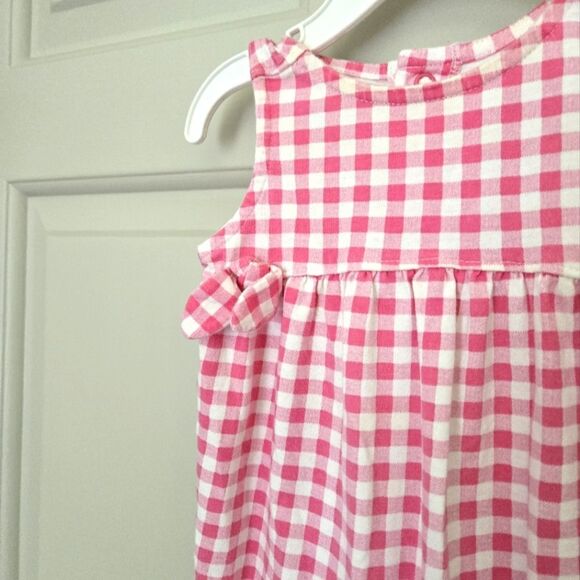3/$20 Carter's Pink Gingham Romper - Picture 2 of 4